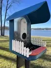 Picket Fence Accessory For Bird Buddy Feeder (White)