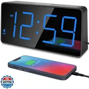 Peakeep Digital Alarm Clock for Bedroom Bedside, Loud Alarm Clock for Heavy S