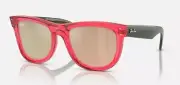 RAY-BAN WAYFARER REVERSE Lenny Kravitz Sunglasses Red Frames/ Brown Size M