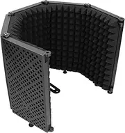 Professional Studio Recording Microphone Isolation Shield, Foldable Mic Sound Absorbing Foam Reflector for Blue and Any Condenser Microphone Recording Equipment