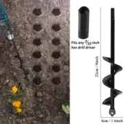 Garden Auger Spiral Drill Bit Gardening Flower Planter Earth Drill Planting Hole