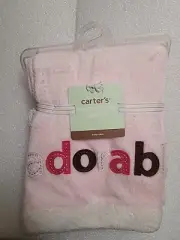 NWT Carters Pink Adorable Fleece Plush Soft Baby Blanket