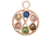 Tensor Ring Crystal Ball Triple Infinity 888 Generator Pendant Wealth