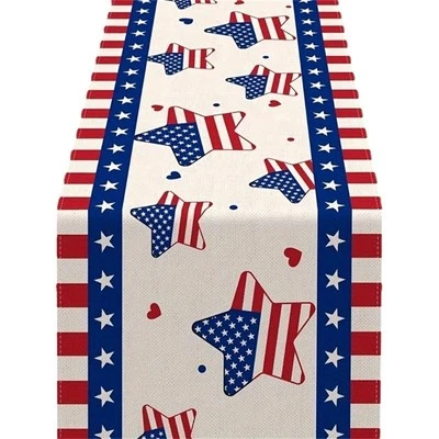 7.4 Redness Blue White Table Cover Table Runner Decoration for Indoor