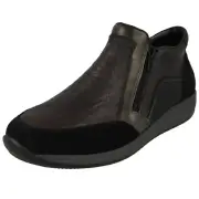 Ladies Rieker Fleece Lined Dual Zipped Ankle Boots 'N1152'