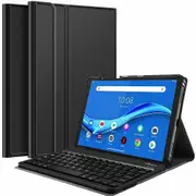 Lenovo Tab M10 FHD Plus Bluetooth Keyboard Case Smart Sleep Awake Cover with Detachable Wireless Bluetooth Keyboard (Black)