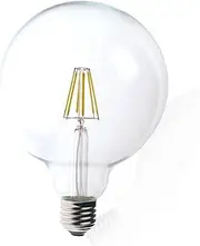 LV Luce LED 8W Dimmable Filament G125 E27 Globe Bulb Lamp - 6000K Cool White