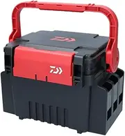 Daiwa TB3000 Tackle Box, Black/Red Fishing Box