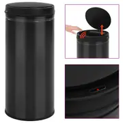 Automatic Sensor Dustbin 80 L Carbon Steel Black vidaXL