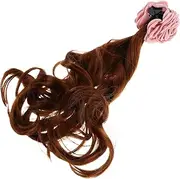 VALICLUD Wig Curly Hair Cookie Hair Clips Funny Wigs for Adults Pink Wigs for Women Wigs Long Wigs for Women Fun Wigs for Party Costume Wigs Funny Lolita Wig High Temperature Wire