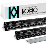 12 Inch Architectural and Engineering Scale Ruler Set - Professional Architect a