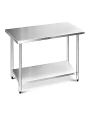 [Cefito] Commercial Stainless Steel Kitchen Bench 1219 x 61mm Silver