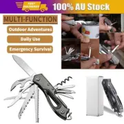 Folding Swiss Army Knife Outdoor Emergency 11 in One Multi-Function Scissor Tool