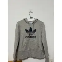 在飛比找蝦皮購物優惠-(私物出清）adidas-愛迪達灰色連帽上衣/帽t/女版40