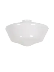 Chrysler Large Schoolhouse Shade in Gloss Opal Glass