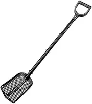 Fenteer Sand Sifter Sifting Scoop Digger Sifter with Handle Sturdy, Ergonomic Sand Scoop, for Chicken Coop Metal Detecting Cat Litter