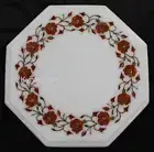 Marble Coffee Table Top / Carnelian Inlay Side Table / Handmade Corner Table Top