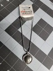 Baseball Silver TONE Pendant I Can Do All Things Christian Jewelry Necklace 24"