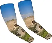 [FHEDVBN] Israel at The Tower of David Arm Sleeves Compression Arm Covers for Men Women Outdoor Sun Sleeves Cooling Sports Sleeve, Black