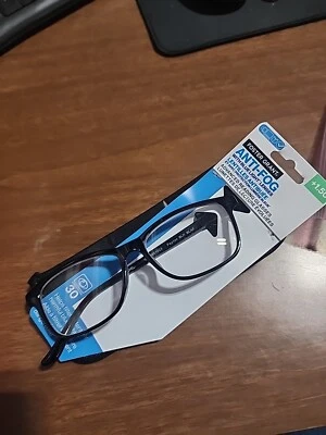 foster grant reading glasses 1.50 mens black frames. 5 pair. Rg 110