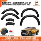 6" FENDER FLARES ARCH FIT FORD NEXT GEN RANGER WILDTRAK PY FRONT SENSOR 22-25