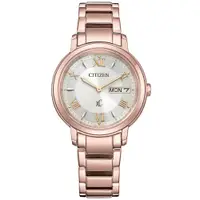 在飛比找PChome24h購物優惠-CITIZEN星辰 xC系列 光動能 玫瑰金時尚腕錶 32.