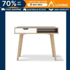 Computer Desk Drawer Cabinet Shelf Oak 90CM Home Office Furniture Workstat 16-WD