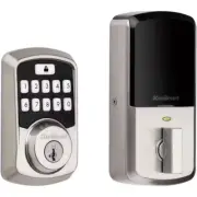Kwikset Aura Satin Nickel Bluetooth Smart Lock Deadbolt Keypad w/ SmartKey