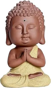 Creative Handmade Ceramic Buddha Statue, Meditation Buddha Statue Crafts, Zen Asian Decor Home Desktop Ornaments
