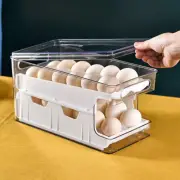 2 Tier Egg Container Egg Storage Box Egg Organizer Tray for Kitchen Refrigerator