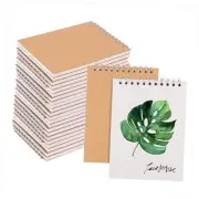 25 Pack A6 Sketch Book, 5.7"x4" A6 Blank Top Spiral Sketch Book, Nature