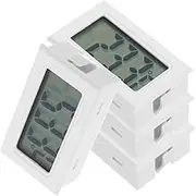 SUPVOX 4pcs Thermostat Temperature Monitor Thermostat for House Digital Temperature Gauge Room Thermostat Digital Hydrometer Mini Hydrometers Plastic White