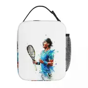c299 Rafael Nadal Illustration Funart Lunch Bags Insulated Lunch Tote Waterproof Bento Box Picnic Bags for Woman Work Children School k299