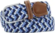 Mixed Color Woven Stretch Braided Belts for Men and Women Fashion Elastic Belts