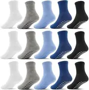 [DECOVICI] Toddler Stopper Socks 15 Pairs Non-Slip Socks Children for Boys Girls 0-7 Years ABS Cotton Non-Slip Baby Newborn Socks
