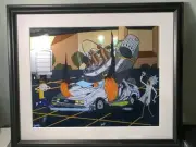 Rick and Morty Back to the Future Framed Wall Art Print 18.5x15.5