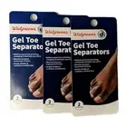NEW (3 Packs) Walgreens Gel Toe Separators, 2.0 ea