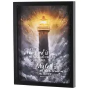 The Lord Is My Rock - Psalm 18:2 - 17 x 13 Inch MDF Wood and Glass Framed Art