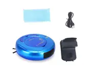 Smart Auto Rechargeable Dry Wet Mop Sweeping Robot Home Floor Vacuum Cleaner - Blue