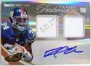 DAVID WILSON #34 GIANTS AUTO FRESHMAN FABRIC 2 PIECE RELIC 2012 CERTIFIED