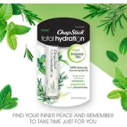 ChapStick | Total Hydration | Lip Balm | Rosemary & Peppermint | 0.12 Oz