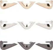 [GORGECRAFT] 3 Colors 6PCS Metal Shoes Pointed Protector Solid Color High Heels Toe Cap Elegant High Heels Tip Cover