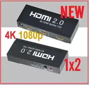 Premium 2 Way HDMI Splitter Built with the Latest HDMI v2.0 (HDCP 2.2) For FOXTE