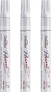 Permanent Paint Markers Pens - 3 Pack White Oil Based Paint Pens, Medium Tip, Quick Drying and Waterproof Marker Pen for Metal, Rock, Wood, Fabric, Plastic, Canvas, Mugs, Stone, Glass