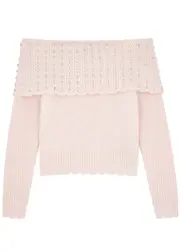 Needle & Thread Crystal-embellished Alpaca-blend Jumper - Pink - XS (UK6 / XS) XS (UK6 / XS)