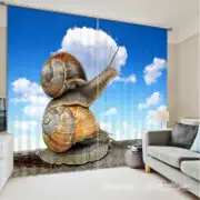 3D Snails 523 Blockout Photo Curtain Printing Curtains Drapes Fabric Window AU