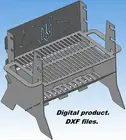 Fire pit. Folding grill. For camping. DXF files for plasma, laser, waterjet, cnc