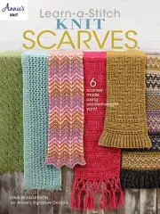 Knitting Pattern Book ~ LEARN A STITCH Knit SCARVES ~ 6 Designs