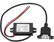 Car DC 12V to 5V 15W Step Down Converter with USB Panel Mount IP67 for Car Audio Monitor LED Display