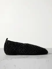 [TOTEME] TOTEME - Woven Leather Ballet Flats - Black - IT42 IT 42 Black